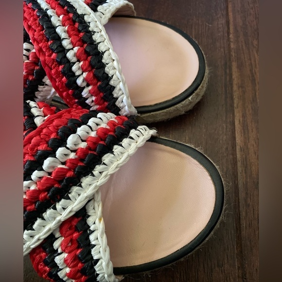 NEW VALENTINO REDV Espadrille Woven Sandals - Picture 5 of 7